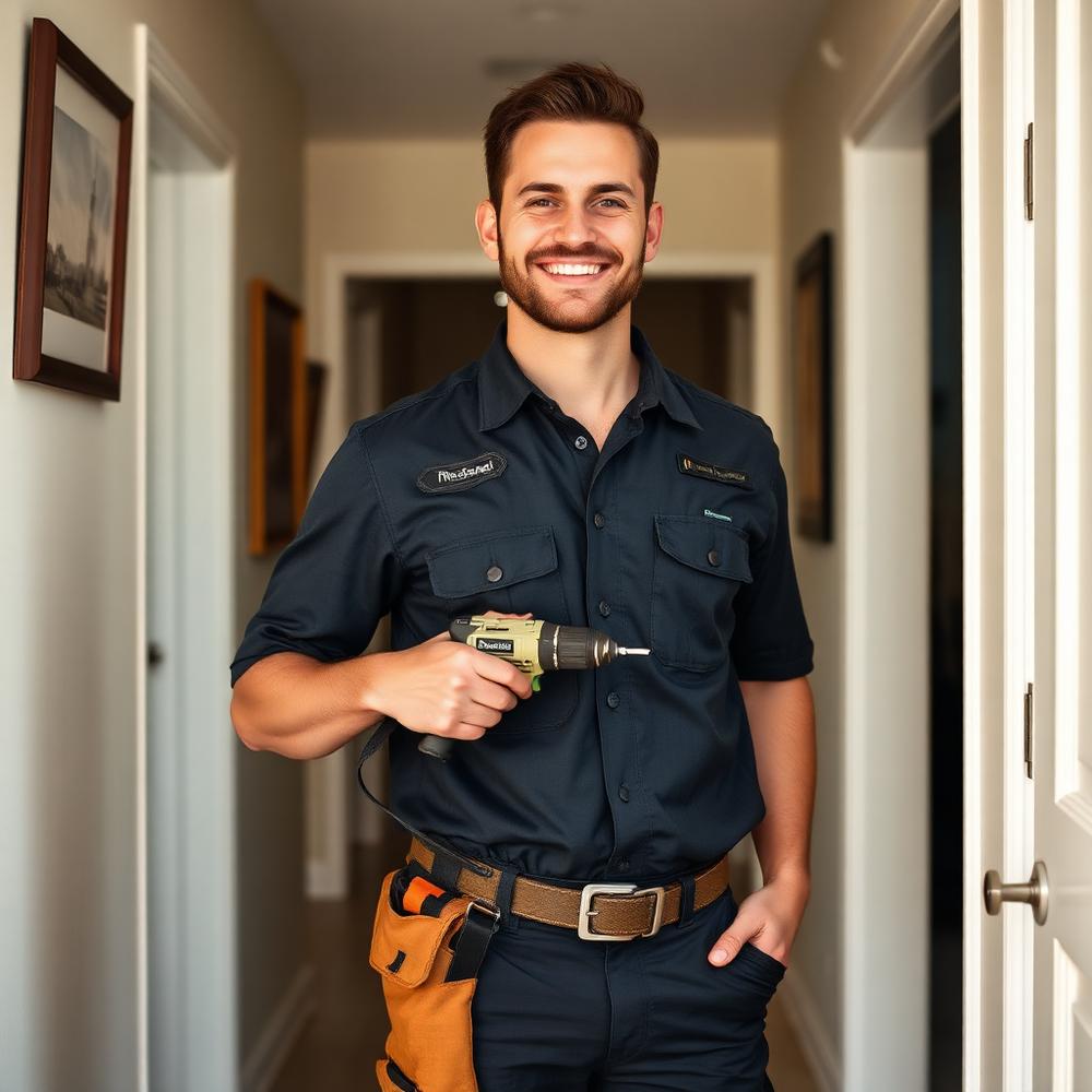 Smiling local handyman ready for home repair jobs in Palm Beach County